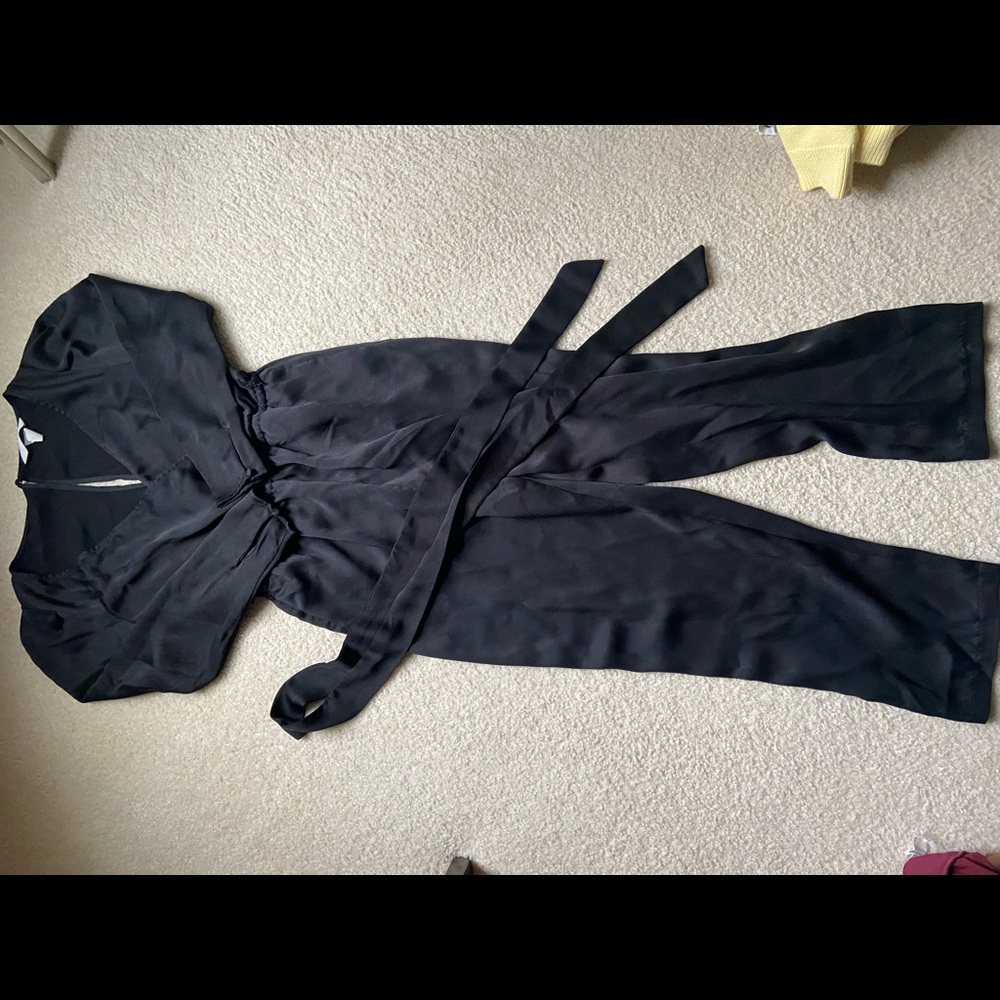 Black Satin Jumpsuit